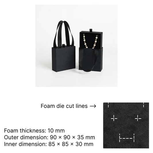 urban pull out jewelry box with ribbon handle -whosale factory price