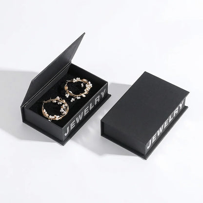 book style flip top jewelry packaging for ring, pendants, earrings - foiling available