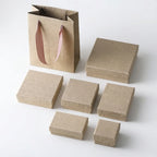 custom lid off box for jewelry packaging - brown