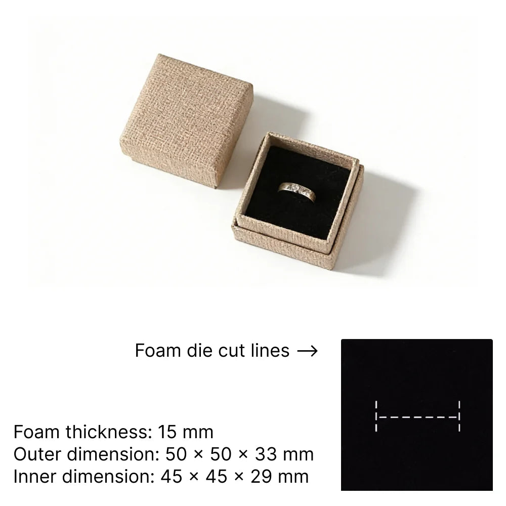 impresso custom jewelry box for rings/earrings/necklace with insert