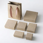 custom lid off box for jewelry packaging - brown
