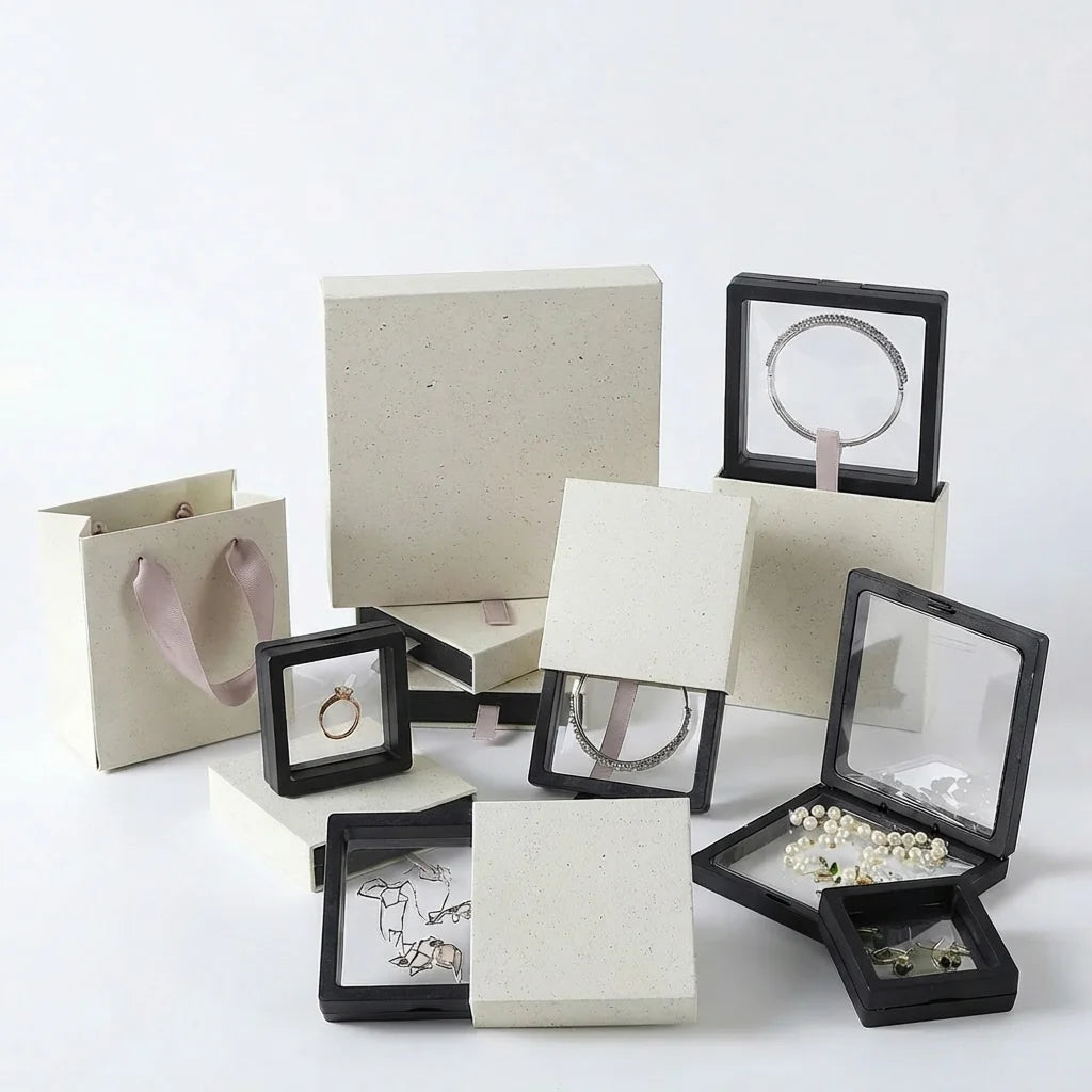 Rigd Pull Out PE Film Floating Display Box - custom jewelry packaging