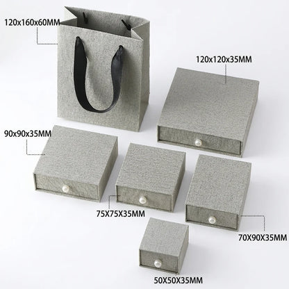 custom pull out box for jewelry packaging -gray