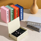 book style flip top jewelry packaging for ring, pendants, earrings - foiling available