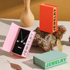 book style flip top jewelry packaging for ring, pendants, earrings - foiling available