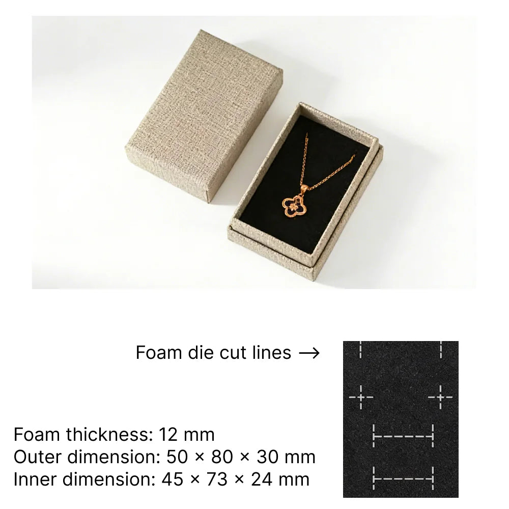 impresso custom jewelry box for rings/earrings/necklace with insert