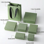custom lid off box for jewelry packaging - green