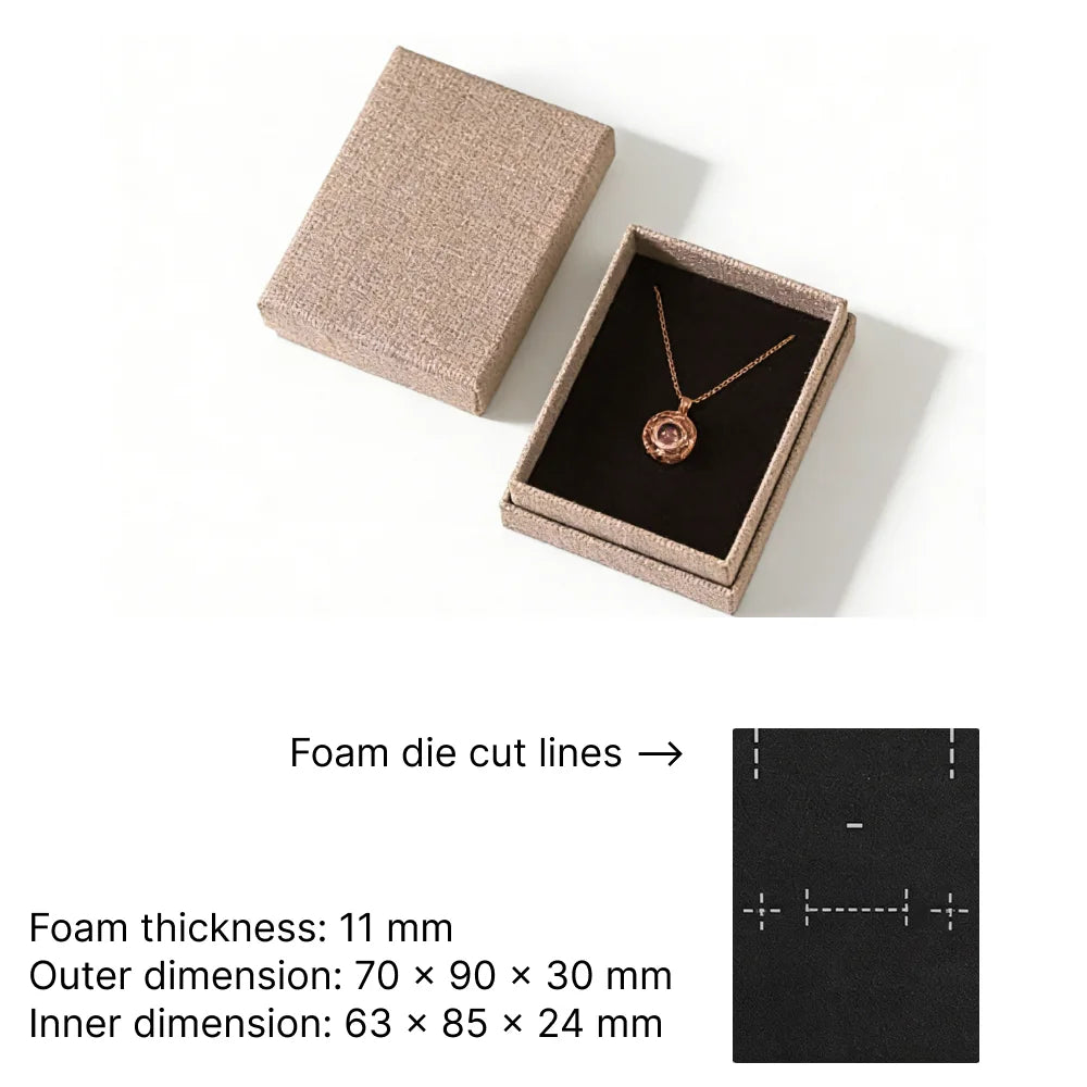 impresso custom jewelry box for rings/earrings/necklace with insert