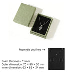 green Cuckoo jewelry box -lift off rigid box dimensions