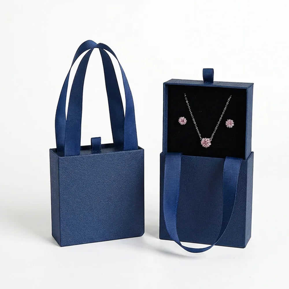 urban pull out jewelry box with ribbon handle -whosale factory price