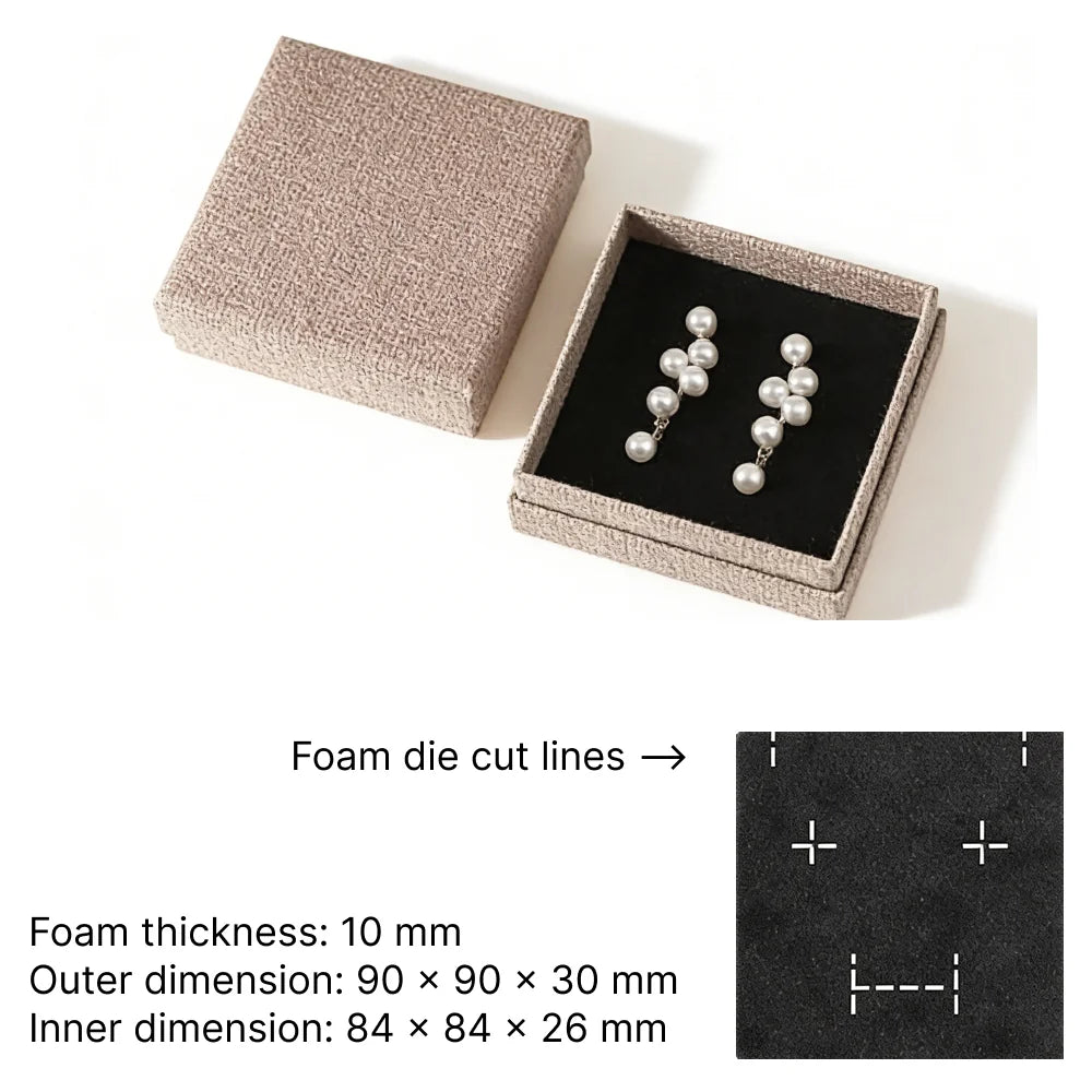 impresso custom jewelry box for rings/earrings/necklace with insert
