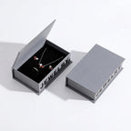 book style flip top jewelry packaging for ring, pendants, earrings - foiling available