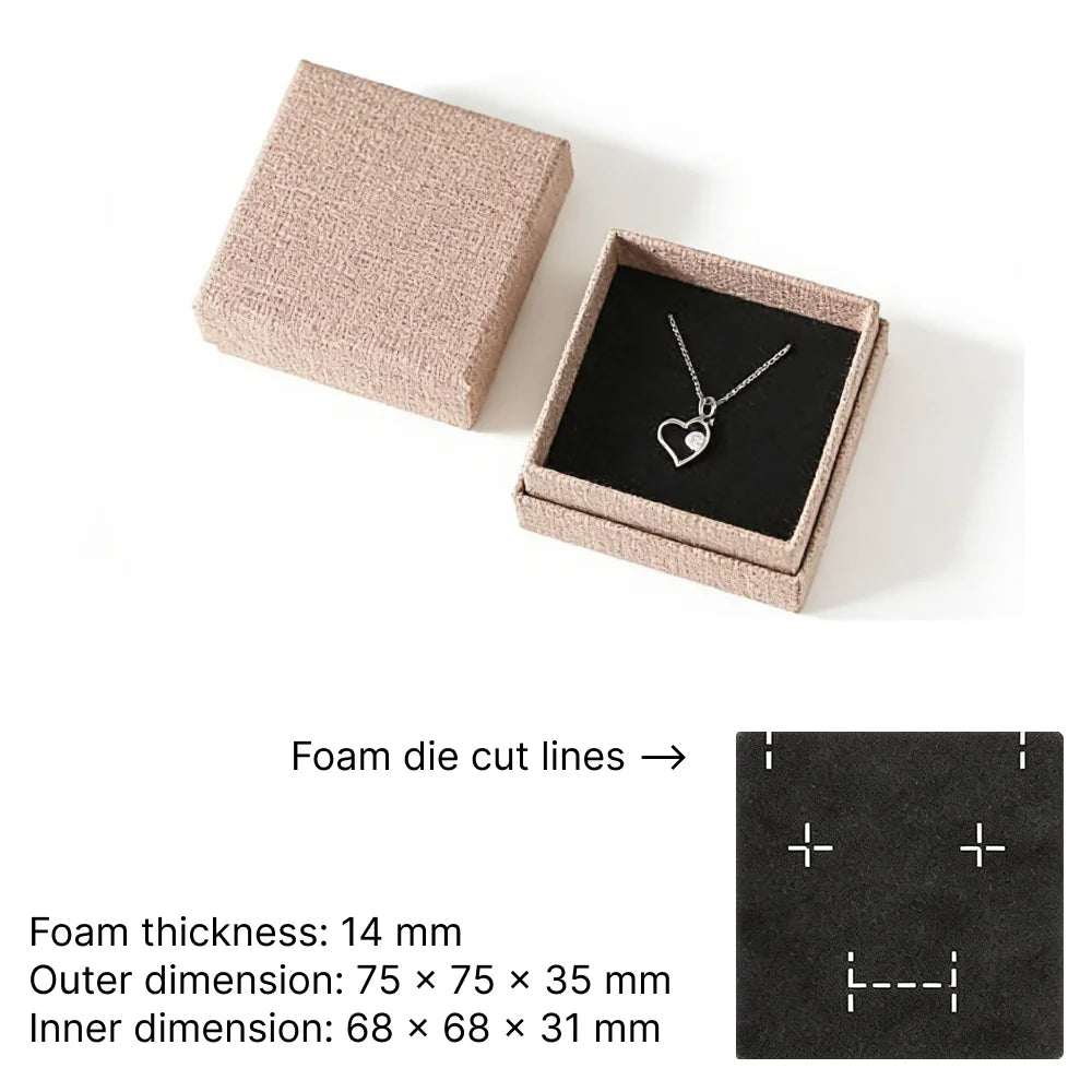impresso custom jewelry box for rings/earrings/necklace with insert