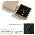 impresso custom jewelry box for rings/earrings/necklace with insert