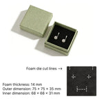 green Cuckoo jewelry box -lift off rigid box dimensions
