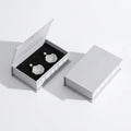 book style flip top jewelry packaging for ring, pendants, earrings - foiling available