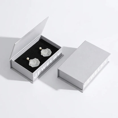 book style flip top jewelry packaging for ring, pendants, earrings - foiling available