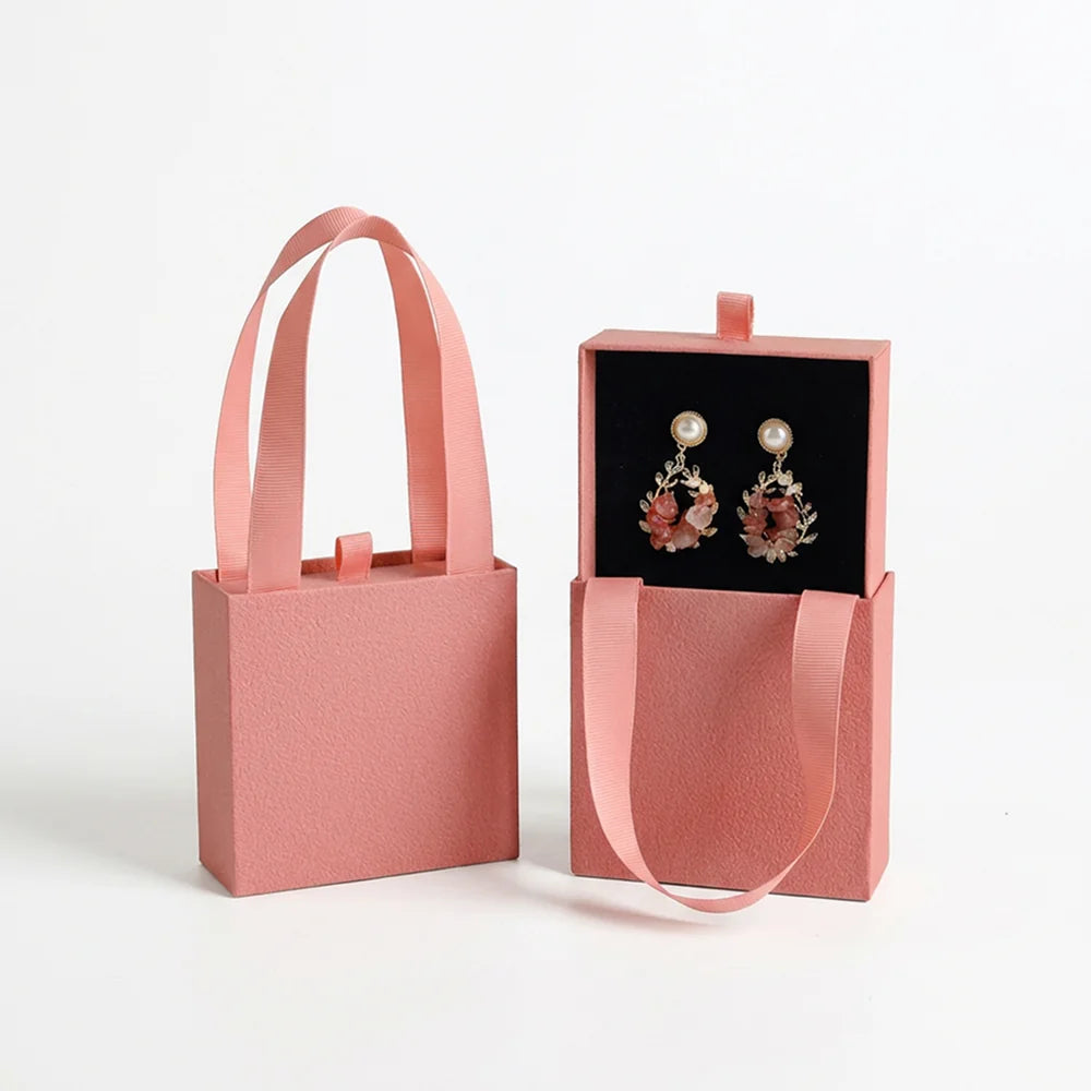 urban pull out jewelry box with ribbon handle -whosale factory price
