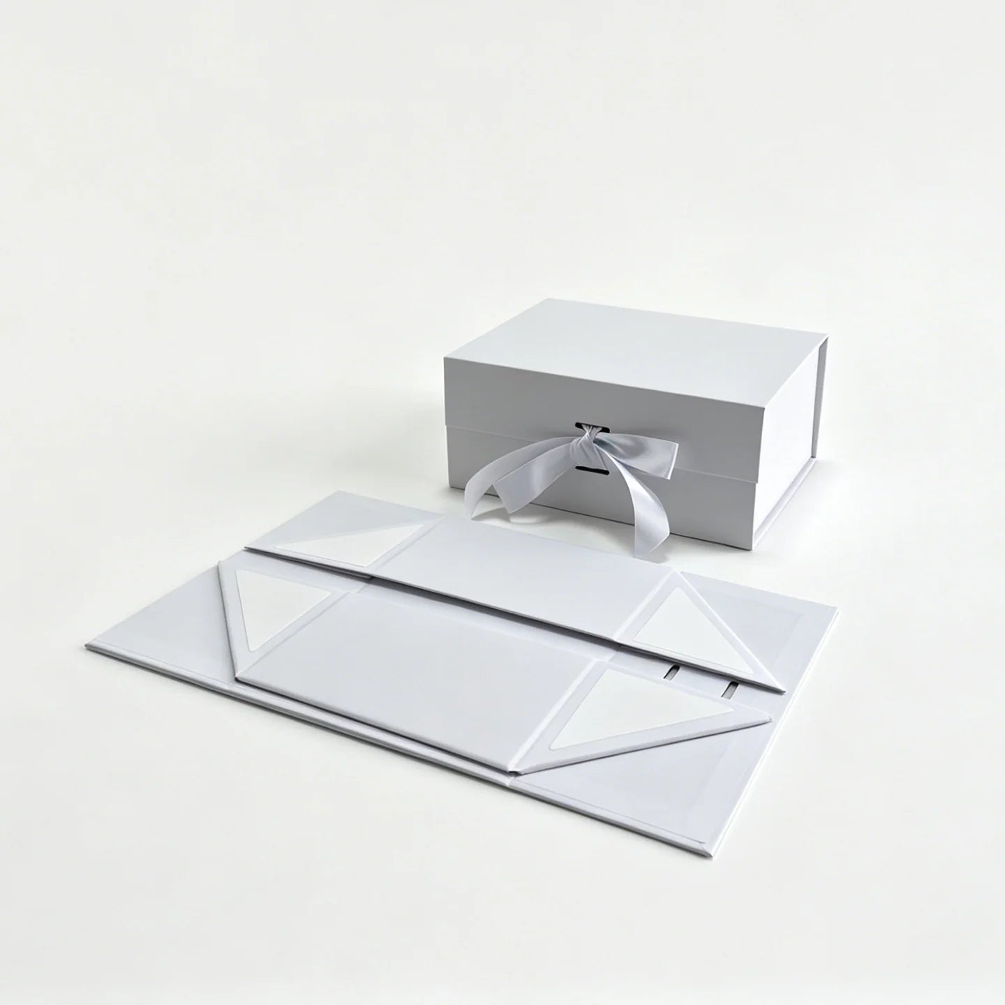 ribbon collapsbile gift box - custom logo
