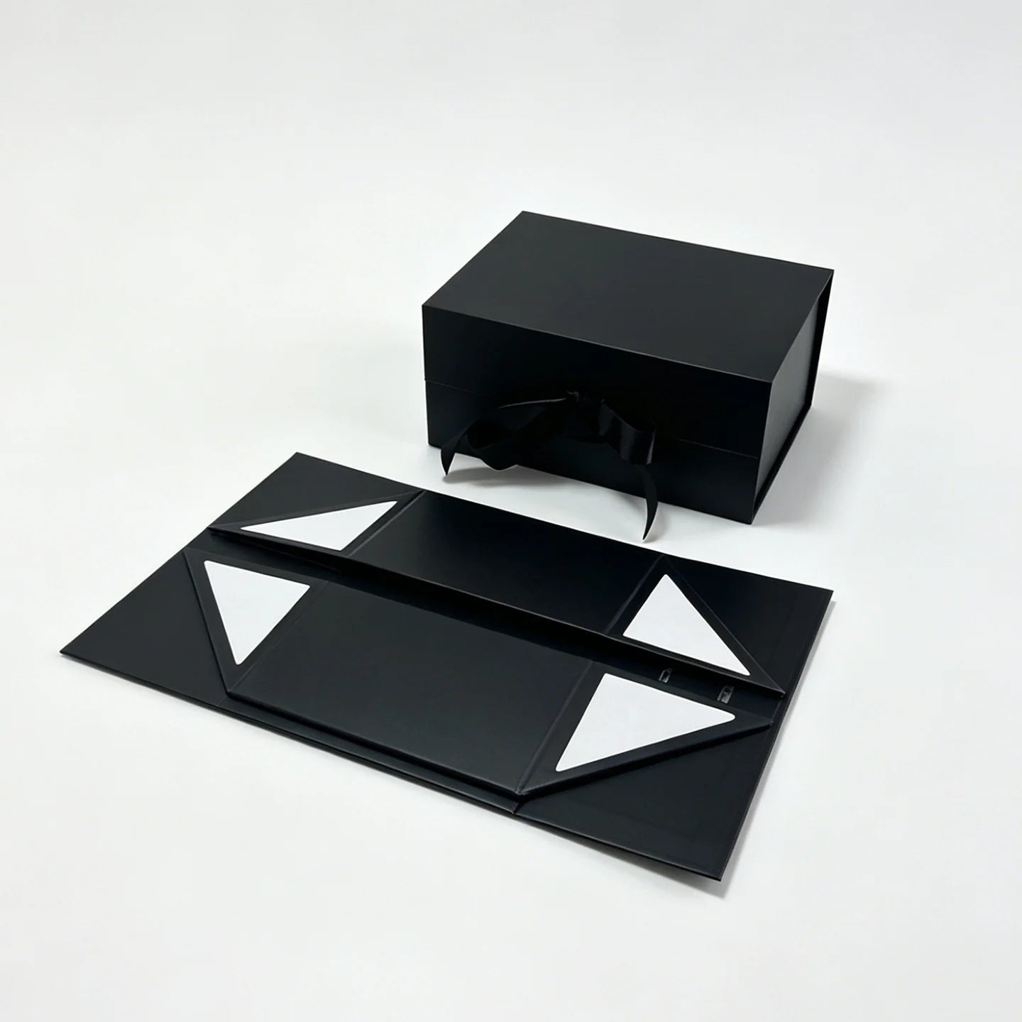 ribbon collapsbile gift box - custom logo