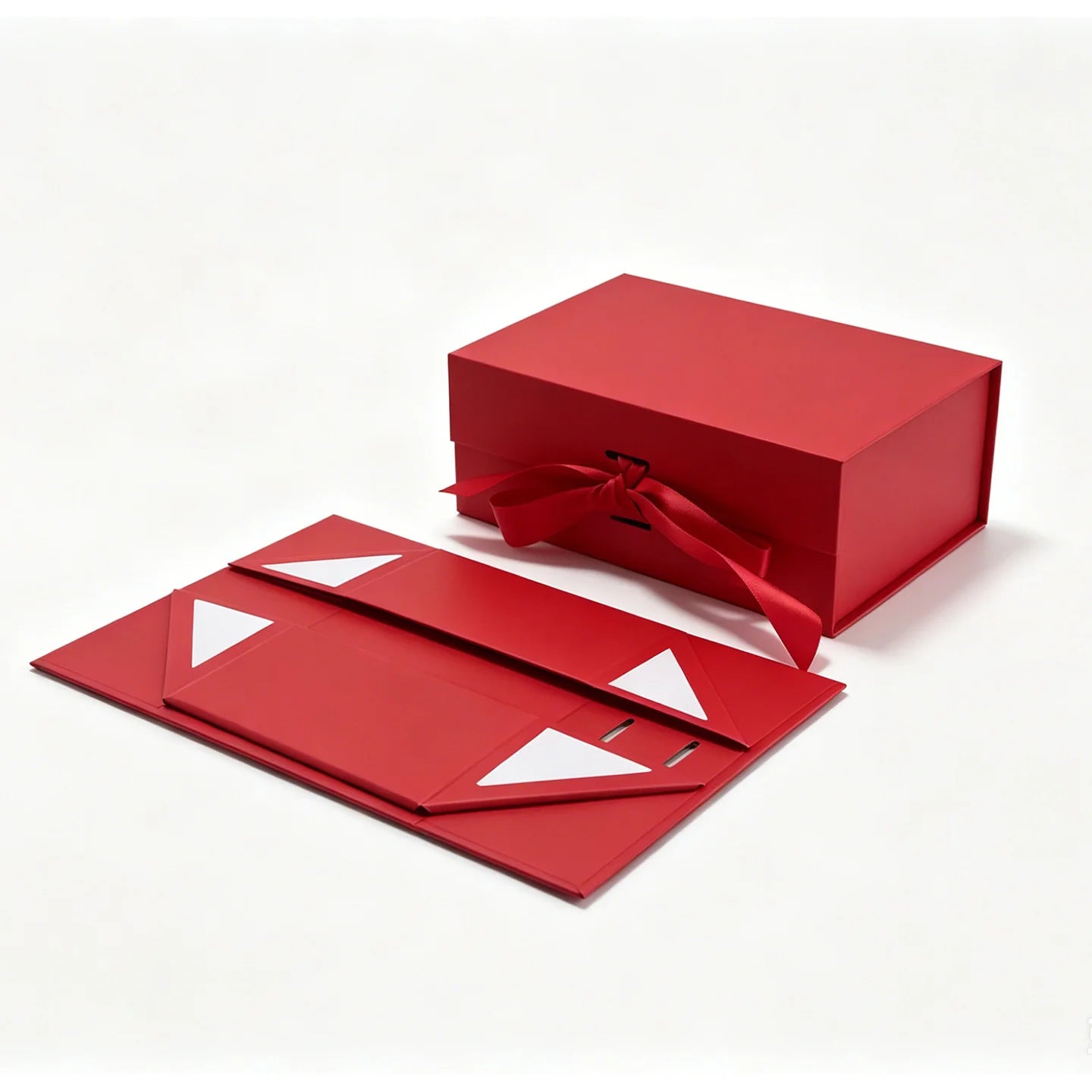 ribbon collapsbile gift box - custom logo