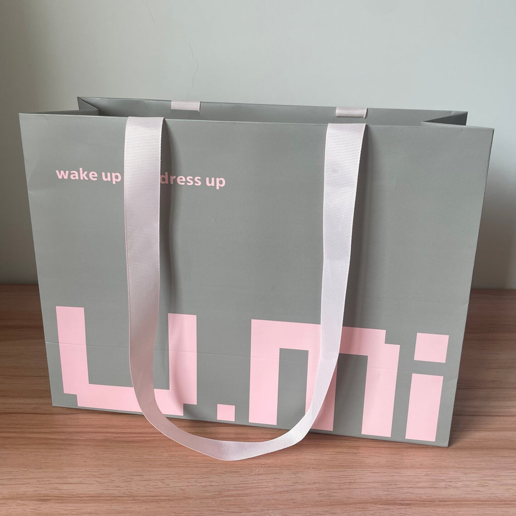 Retail Shopping Bag with Glued in Ribbon Handles for Clothing - 400×120×280