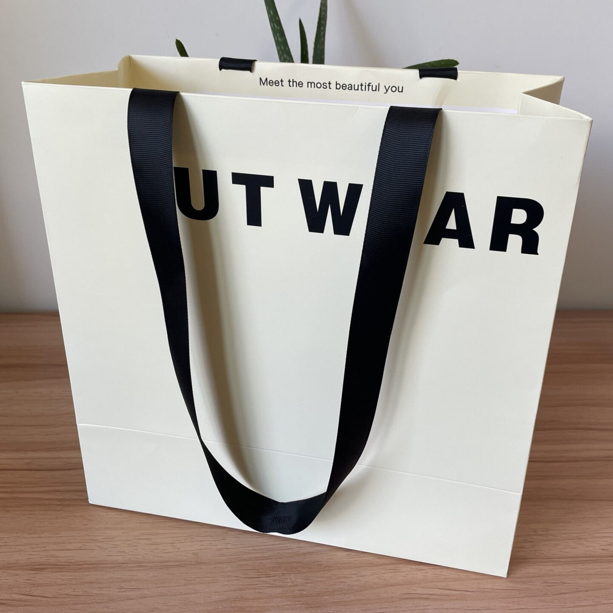 Retail Shopping Bag with Glued in Ribbon Handles for Jewelry & Accessories - 120x60x160