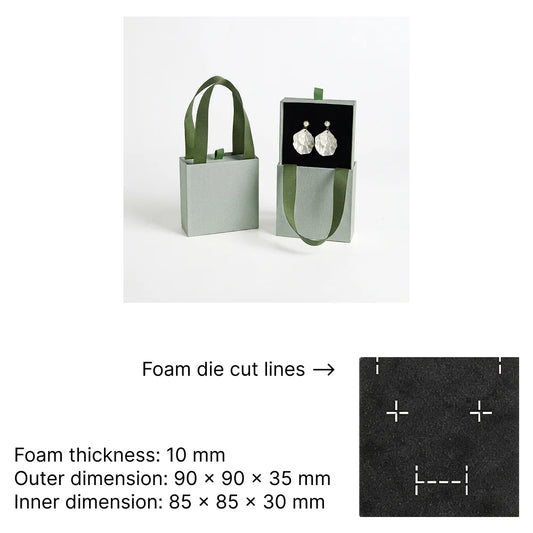 urban pull out jewelry box with ribbon handle -whosale factory price