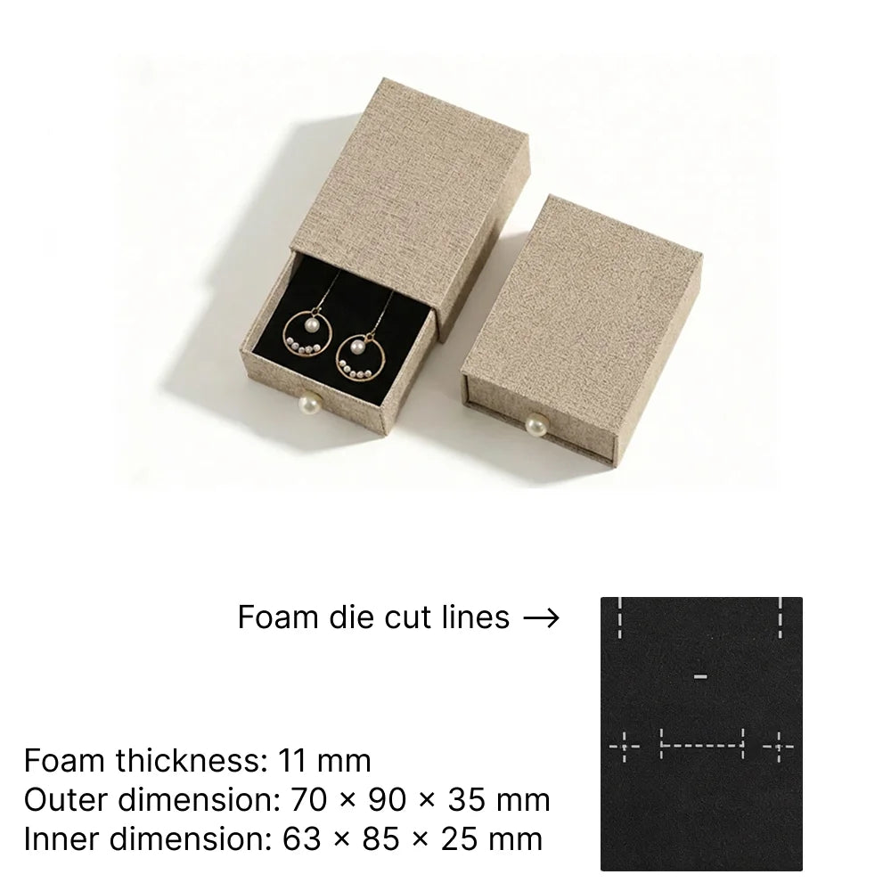 brown cuckoo jewelry packaging -drawer box custom logo