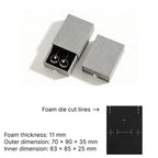grey rigid jewlery packaging for small business