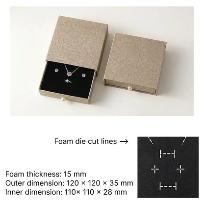 brown cuckoo jewelry packaging -drawer box custom logo