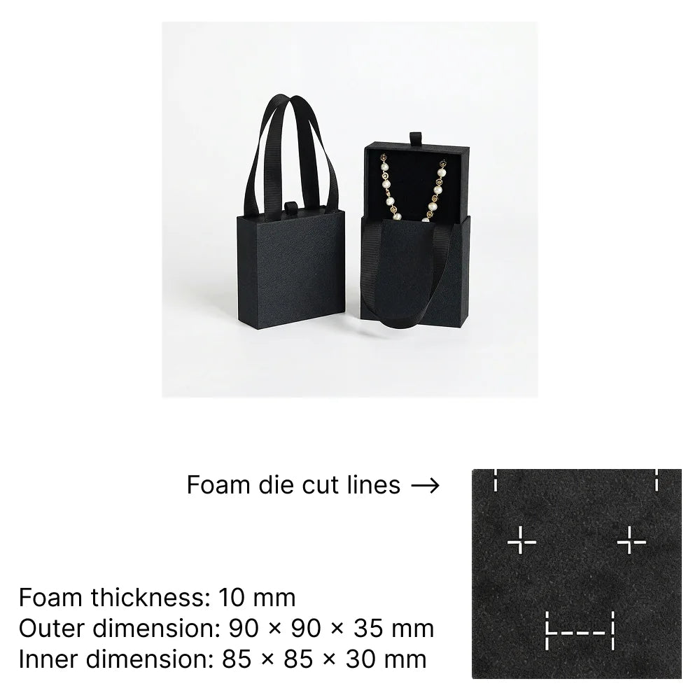 urban pull out jewelry box with ribbon handle -whosale factory price