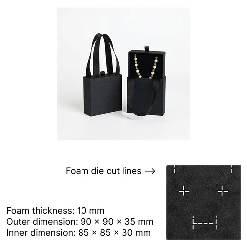 urban pull out jewelry box with ribbon handle -whosale factory price