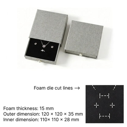 grey rigid jewlery packaging for small business