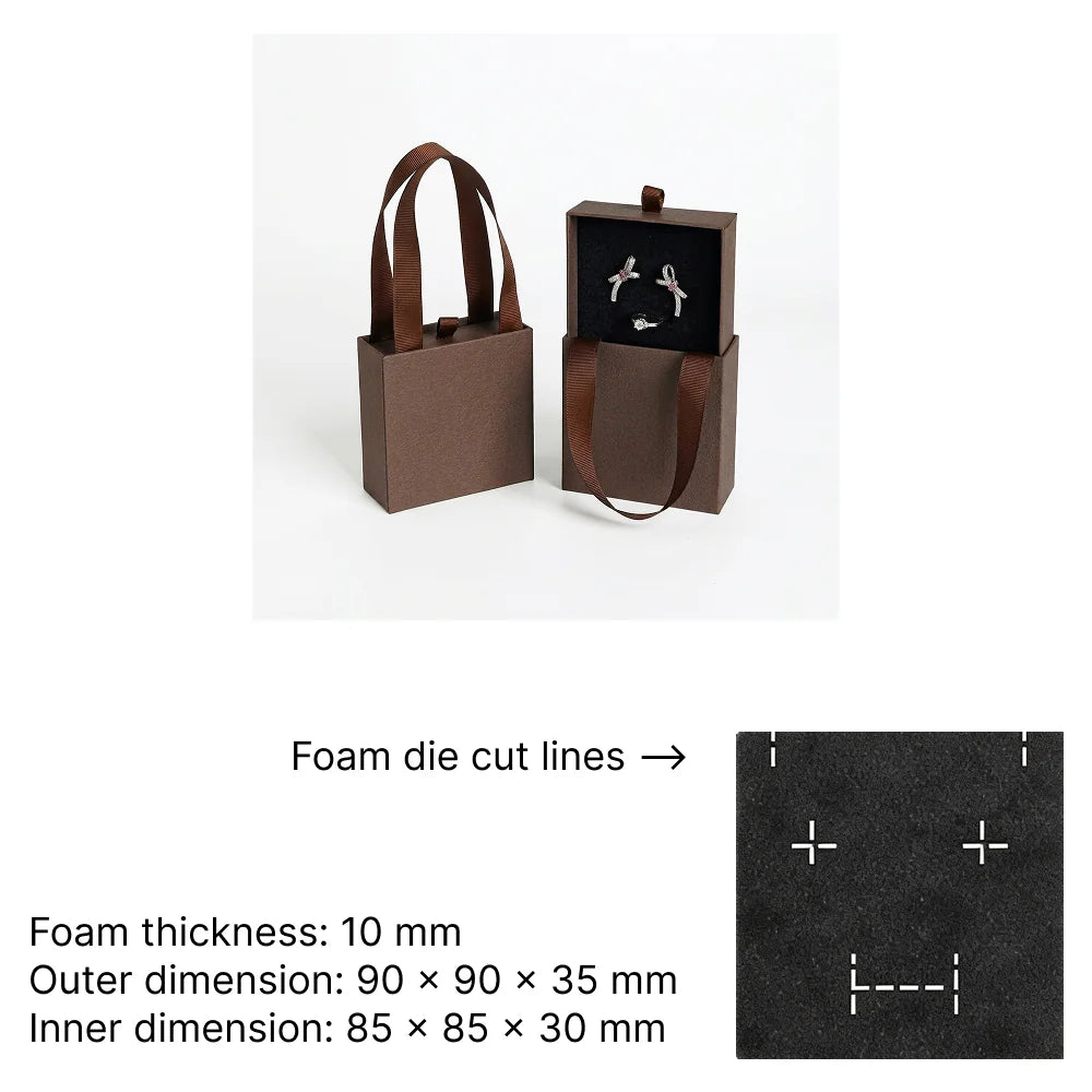 urban pull out jewelry box with ribbon handle -whosale factory price