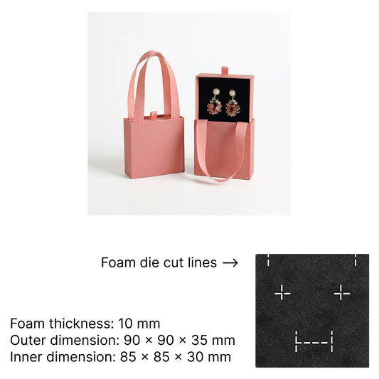 urban pull out jewelry box with ribbon handle -whosale factory price