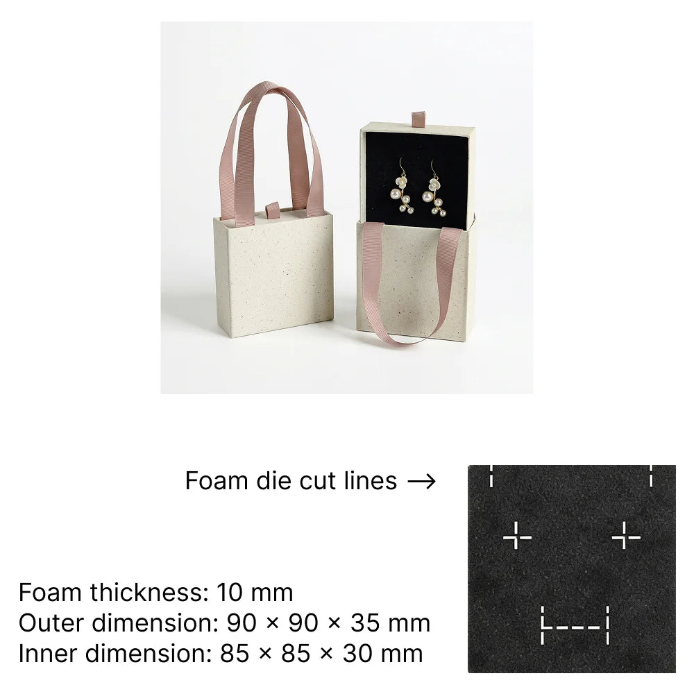 urban pull out jewelry box with ribbon handle -whosale factory price