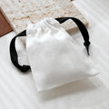 Herringbone Cotton Drawstring Pouch for Jewelry