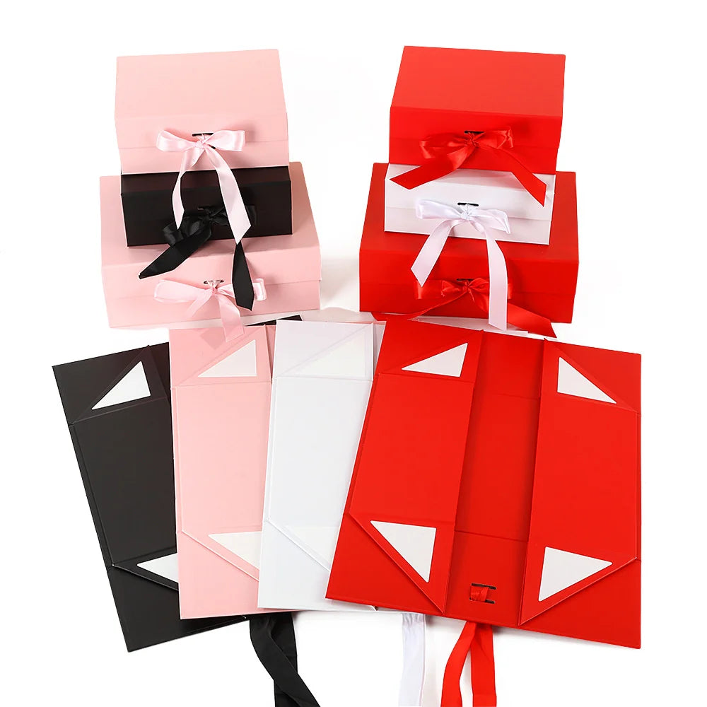 foldable rigid box for gifting, clothing, silk, cosmetics set