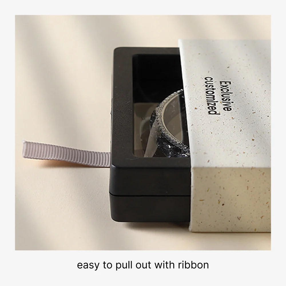 Rigd Pull Out PE Film Floating Display Box - custom jewelry packaging
