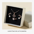 sustainable rigid jewelry box - lift off with foiling or embossing