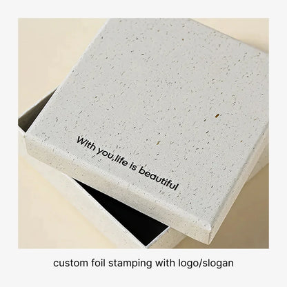 sustainable rigid jewelry box - lift off with foiling or embossing