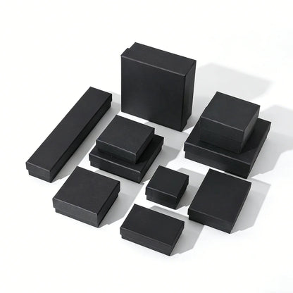 black jewelry packaging -rigid lift off box for ring, earrings, bracelets