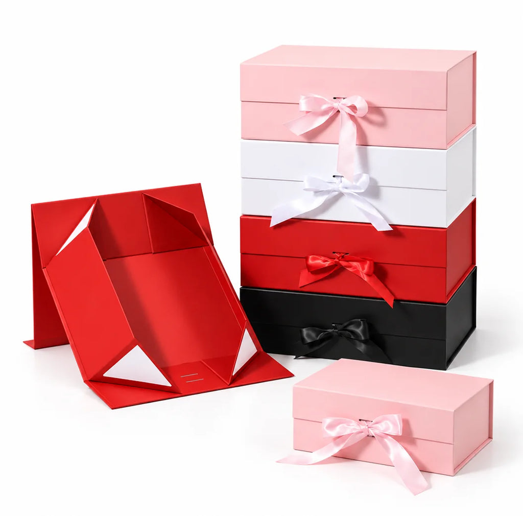 foldable rigid box for gifting, clothing, silk, cosmetics set