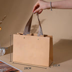 Kraft Shopping Bag with Riveted Handle for retail shopping - custom with logo