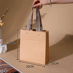 Kraft Shopping Bag with Riveted Handle for retail shopping - custom with logo