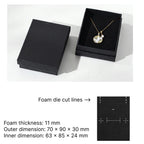 black jewelry packaging -rigid lift off box for ring, earrings, bracelets