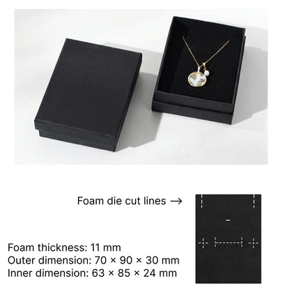 black jewelry packaging -rigid lift off box for ring, earrings, bracelets
