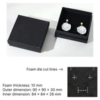 black jewelry packaging -rigid lift off box for ring, earrings, bracelets