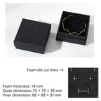 black jewelry packaging -rigid lift off box for ring, earrings, bracelets